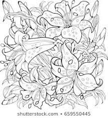 So many awesome designs for all interests and seasons. Lily Flowers Line Art Drawing Coloring Page Line Art Drawings Flower Art Drawing Flower Coloring Pages