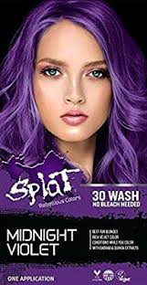 Amazon Com Splat 30 Wash No Bleach Semi Perm Hair Dye Midnight Violet Beauty Bleach Hair Dye Splat Hair Color Splat Hair Dye