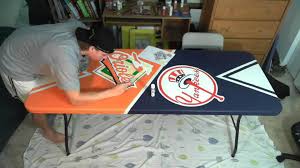 Orioles Yankees Beer Pong Table Painting Time Lapse Beer Pong Table Painted Beer Pong Tables Beer Pong Table Designs