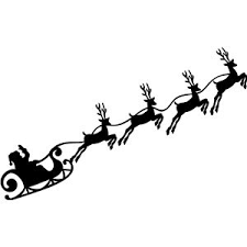 Santa claus flying with reindeer sleigh. Silhouette Design Store Christmas Santa Reindeer Sleigh Christmas Stencils Santa Sleigh Silhouette Silhouette Christmas