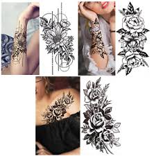 Shabby chic rosenranke auf a 4,decal, wasserschiebefolie wasserfest, transferfolie, möbel, papier, verschiedene größen. Rose Tattoo In Einmal Tattoos Gunstig Kaufen Ebay