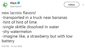 Hilarious Tweet Goes Viral Suggesting New Lacroix Flavor Names Daily Mail Online