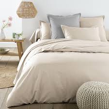 Le dos de la housse de couette est beige uni. Housse De Couette Unie Percale Coton Qualite Best La Redoute Interieurs La Redoute