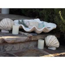 Handmade sculpture art ornament bowl for home conservatory nautical beach interior decor gift. House Parts Large Clam Shell 4331 73 The Home Depot Sea Shell Decor Clam Shell Shell Decor