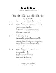 Our new ukulele tuner app: List Easy Two And Three Chord Song S And Lyrics Sheet Music Notes Easy Sheet Music Eagles Take It Easy