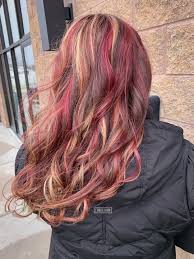 Apply this mix to the hair (if it's brassy) and leave on for 10 minutes. Red And Blonde Hair Red Blonde Brown Hair Red Highlights In Brown Hair Medium Blonde Hair