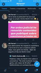 Martín cirio decidió irse del país luego de ser acusado de pedófilo por viejos comentarios que no, twitter no, no tengo más esa cuenta está sepultada. Pablo On Twitter Otra Casualidad El Telefono De Alguien Que Me Responde Aca Y Bardea A Martin Cirio Terminaria Igual Que El Del Emprendimiento De Carnes Del Novio De Canje Https T Co Nlok6knblf