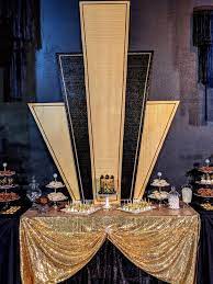 Insulation Foam Diy Art Deco Decor Dessert Buffet Great Gatsby Roaring 20 S In 2021 Gatsby Party Decorations Roaring 20s Birthday Party Roaring 20s Party Decorations
