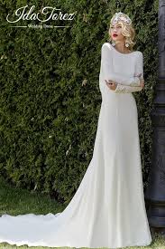 Usd 1065 Sheath Column Train Stretch Crepe Wedding Dress 01010 Wedding Dress Long Sleeve Wedding Dress Sleeves Long Sleeve Sheath Wedding Dress