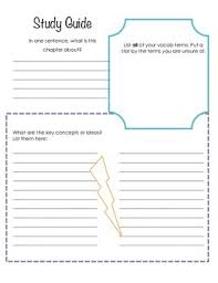 Study Guide Template Worksheets Teachers Pay Teachers