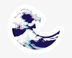 The waves haircuts are very trendy among men these days. Wave Tumblr Aesthetic Sticker Amber Kenz Png Wave Vintage Aesthetic Stickers Png Png Image Transparent Png Free Download On Seekpng