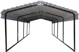 Arrow Black Eggshell Steel Carport Walmart Canada Steel Carports Steel Roof Panels Carport