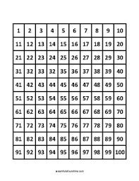 hundreds chart horizontal and vertical formats by a room