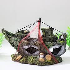 It is filled with caves and hiding places for your fish to enjoy. Decorations Us Pirate Ship Aquarium Decoration Boat Shipwreck Fish Tank Decor Wreck Sunk Pet Supplies