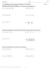 In the boxes there are some suggesting. Arithmetic And Geometric Sequences Worksheet Pdf Id 1 Secondary I Name 4 3 Arithmetic And Geometric Sequences Worksheet Period U00a96 227091x3k Ekouptmaj Course Hero