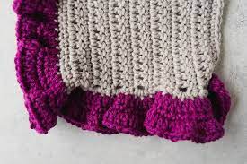 How To Crochet Ruffle Edging Crochet Edging Patterns Crochet Border Patterns Crochet Blanket Edging