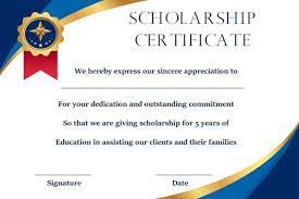 15 College Scholarship Certificate Templates For Students Template Sumo Scholarships For College Scholarships Student Certificates