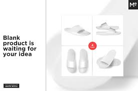 Slide Sandals Mock Up Mockup Wellness Design Color Picker