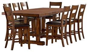 Casual dining never looked so good! Zappa 9 Piece Counter Height Dining Set Transitional Dining Sets By Steve Silver Zp5509pc Houzz