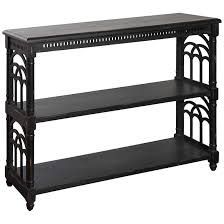 Distressed Black Wood 47 Wide 3 Tier Console Table 68v58 Lamps Plus In 2020 Console Table Large Console Table Black Console Table