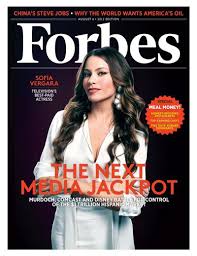 Forbes - The new Forbes cover story, by Jeff Bercovici, is about the fight  for the $1 trillion Hispanic media market. http://onforb.es/OhAO25 On the  cover is Sofia Vergara, who tops our list