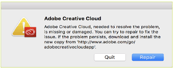Namun ada masalah yaitu tidak bisa dibuka. Adobe Creative Cloud Needed To Resolve This Problem Is Missing Or Damaged