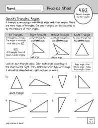 4 G 2 Practice Sheets Classifying Polygons Triangles Quadrilaterals