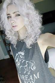Curly Dyed Hair Its Hard To Find Pictures Of Pastel Hair That Is Naturally Curly Hair Styles Silver Hair Dye Pretty Hairstyles
