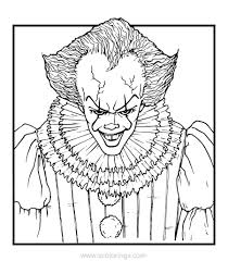 Pennywise coloring page it creepy clown | etsy. Pennywise Clown Coloring Pages Xcolorings Com