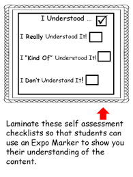 Exit Slips And Self Assessment Chart