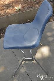 Metal Legs From A Plastic Chair Become Table Legs Painting Plastic Chairs Plastic Chair Upcycle Chair