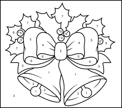 Christmas Bells Printable Color By Number Page Christmas Colors Christmas Coloring Pages Christmas Color By Number