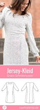 Bequemes jerseykleid für jeden tag. Sonja Jerseykleid Fur Damen Grosse 38 52 Schnittmuster Jerseykleid Gratis Schnittmuster Schnittmuster Kleid