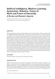 The equivalent resource for the older apa 6 style can be found here. Pdf Artificial Intelligence Machine Learning Automation Robotics Future Of Work And Future Of Humanity A Review And Research Agenda