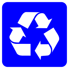 Download File Recycling Symbol White On Blue Svg Wikimedia Commons