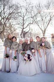 4 Cold Weather Wedding Tips And 37 Ideas Weddingomania Winter Outfits Winter Wedding Winter F Winter Wedding Bridesmaids Bridesmaid Dresses Wedding Dresses