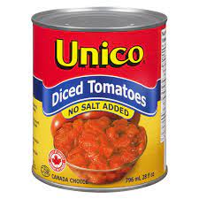Click here for a pdf print version of this page. Unico Diced Tomatoes No Salt Added