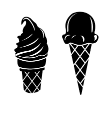 Black And White Ice Cream Cone Real Ice Cream Cone Pattern Wall Decal Shop Decals At Dana Decals Wall Decal Pattern Patterned Vinyl Ice Cream Cone