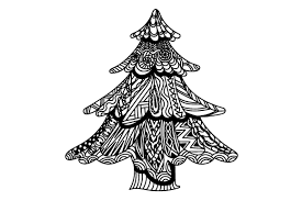 Download Zentangle Christmas Tree Svg Cut File By Creative Fabrica Crafts Creative Fabrica PSD Mockup Templates