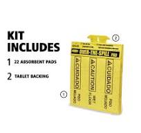 Over the Spill® Absorbent Pad 16X12.6 IN Yellow PP 22 Count ...