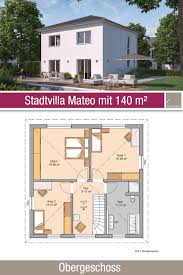 stadtvilla grundriss 140 m 4 zimmer obergeschoss stadtvilla haus villa