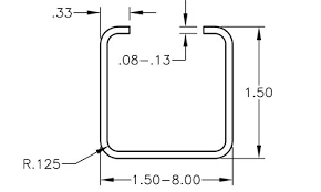 aluminum u channel sizes stajl co