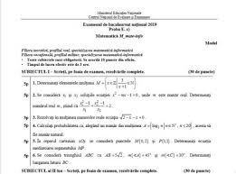 Expresiile de mai jos au ca valori numere naturale, reprezentând următoarele informații memorate pentru un eveniment din anul 2019: Subiecte Matematica Simulare Bacalaureat Citeste Toate Articolele Despre Subiecte Matematica Simulare Bacalaureat Pagina 1 Din 1 Antena 1