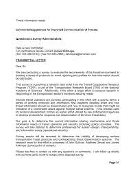 Choose a research paper topic that interests and challenges you the most. Appendix C Survey Instrument And Transmittal Letter Communication Of Threats A Guide The National Academies Press