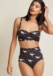 Waterfront Flaunt High Waisted Bikini Bottom In Dinos In Xs
