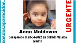 Anna Moldovan dispărută în Spania, fetița are numai doi ani și tatăl o caută