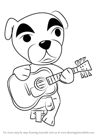 Step By Step How To Draw Totakeke K K Slider From Animal Crossing Drawingtutorials101 Com Animal Crossing Drawings Drawing Tutorial