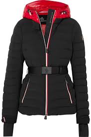 Moncler Grenoble Bruche Hooded Belted Quilted Shell Down Jacket In Black Modesens In 2020 Ski Jacket Black Ski Jacket Jackets