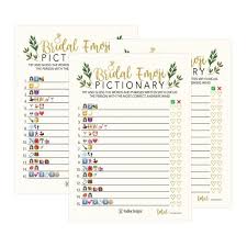 Dec 10, 2012 · word games are fun anywhere. 25 Floral Emoji Pictionary Bridal Shower Games Ideas Wedding Shower Bachelorette Or Engagement Party For Men And Women Couples Cute Funny Kit Bundle Set Coed Adult Game Cards For Bride To Be