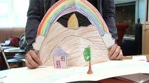 I stamped the kids on acetate so they would pop up and look like they were floating in air. Build Triangle Pop Up Card Design Squad Global Pbs Kids